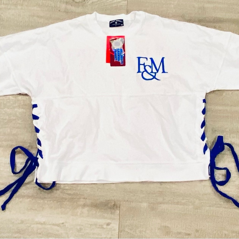 Frank & Marshall Spirit White Tee with Blue Ties